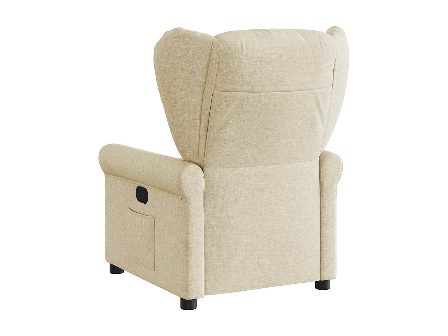 Poltrona reclinabile elettrica in tessuto crema