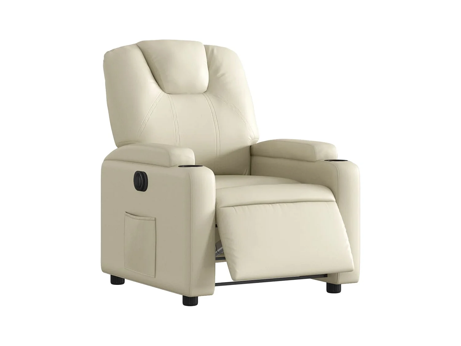 Fauteuil inclinable électrique Crème Similicuir