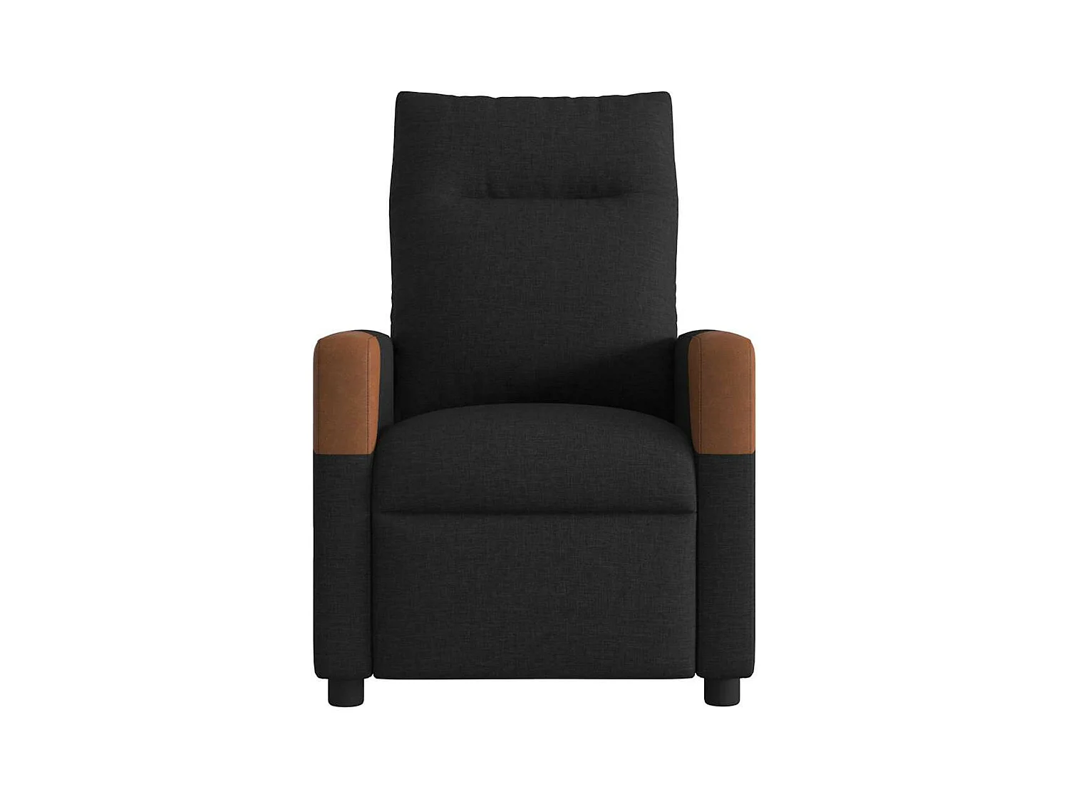 Sillón masajeador reclinable eléctrico de tela negra