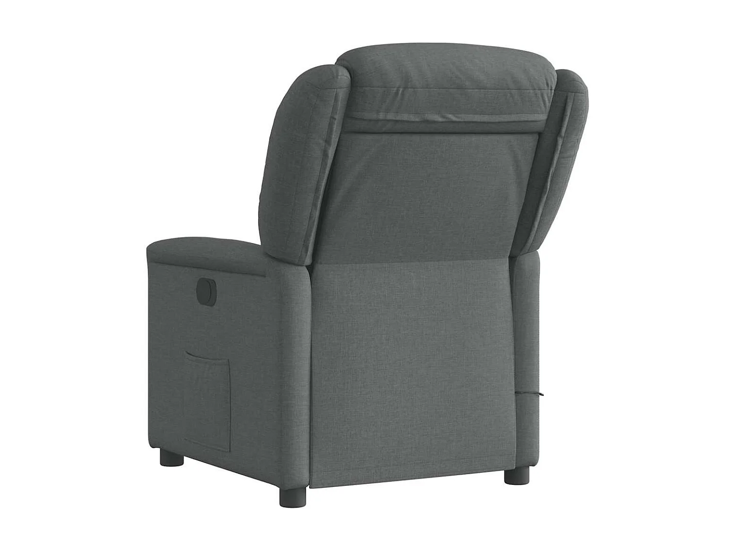 Fauteuil inclinable de massage électrique gris foncé tissu