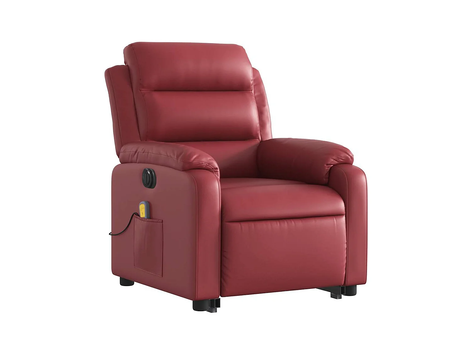Fauteuil inclinable de massage électrique rouge bordeaux