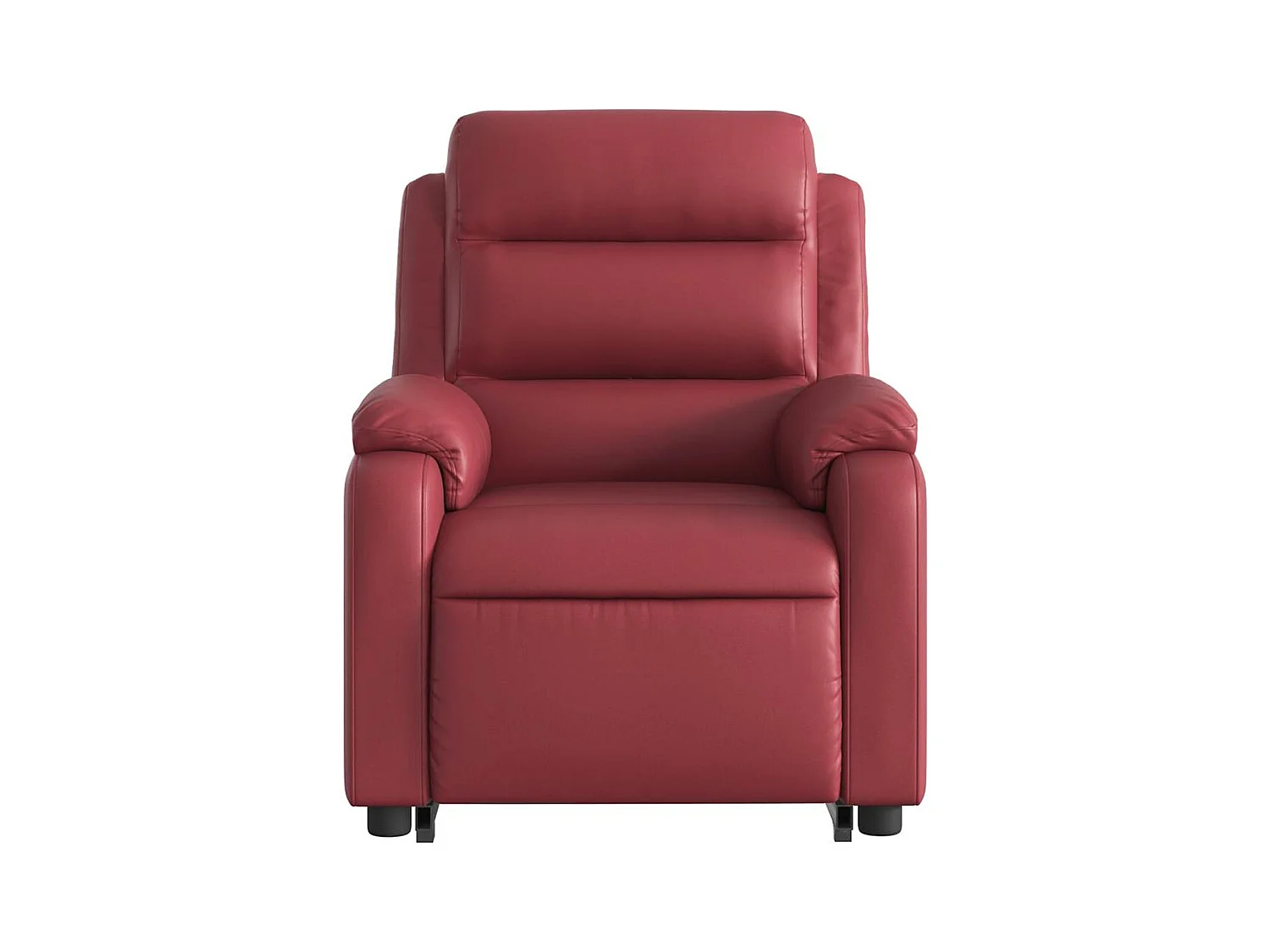 Fauteuil inclinable de massage électrique rouge bordeaux