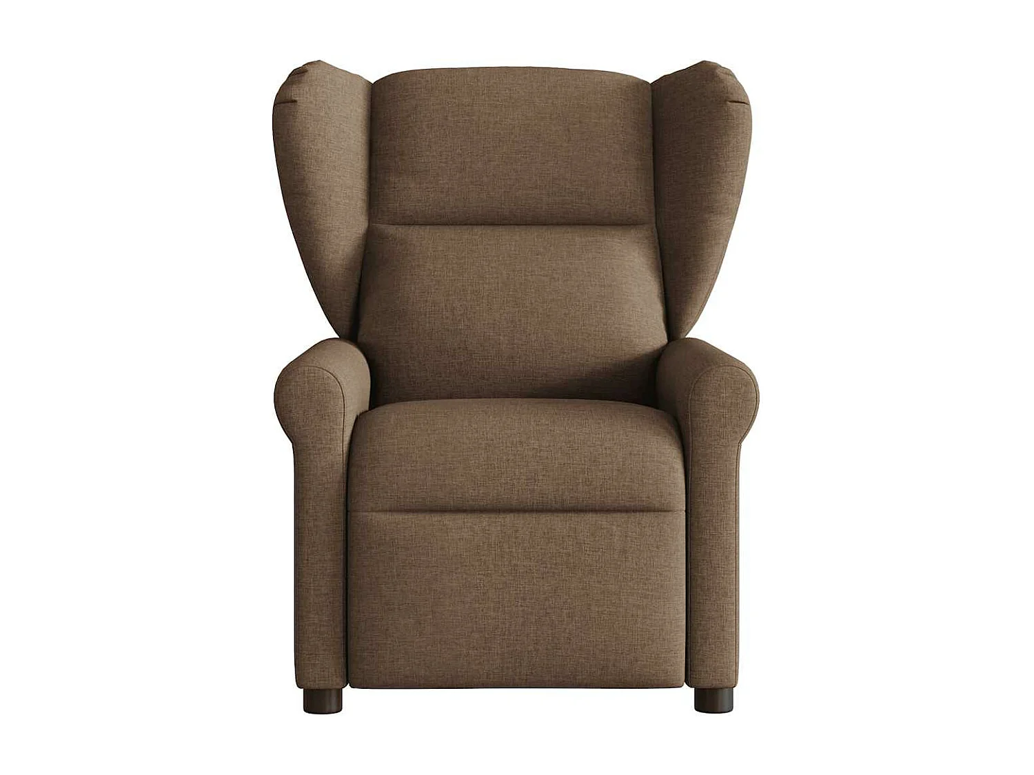 Fauteuil inclinable de massage électrique marron tissu