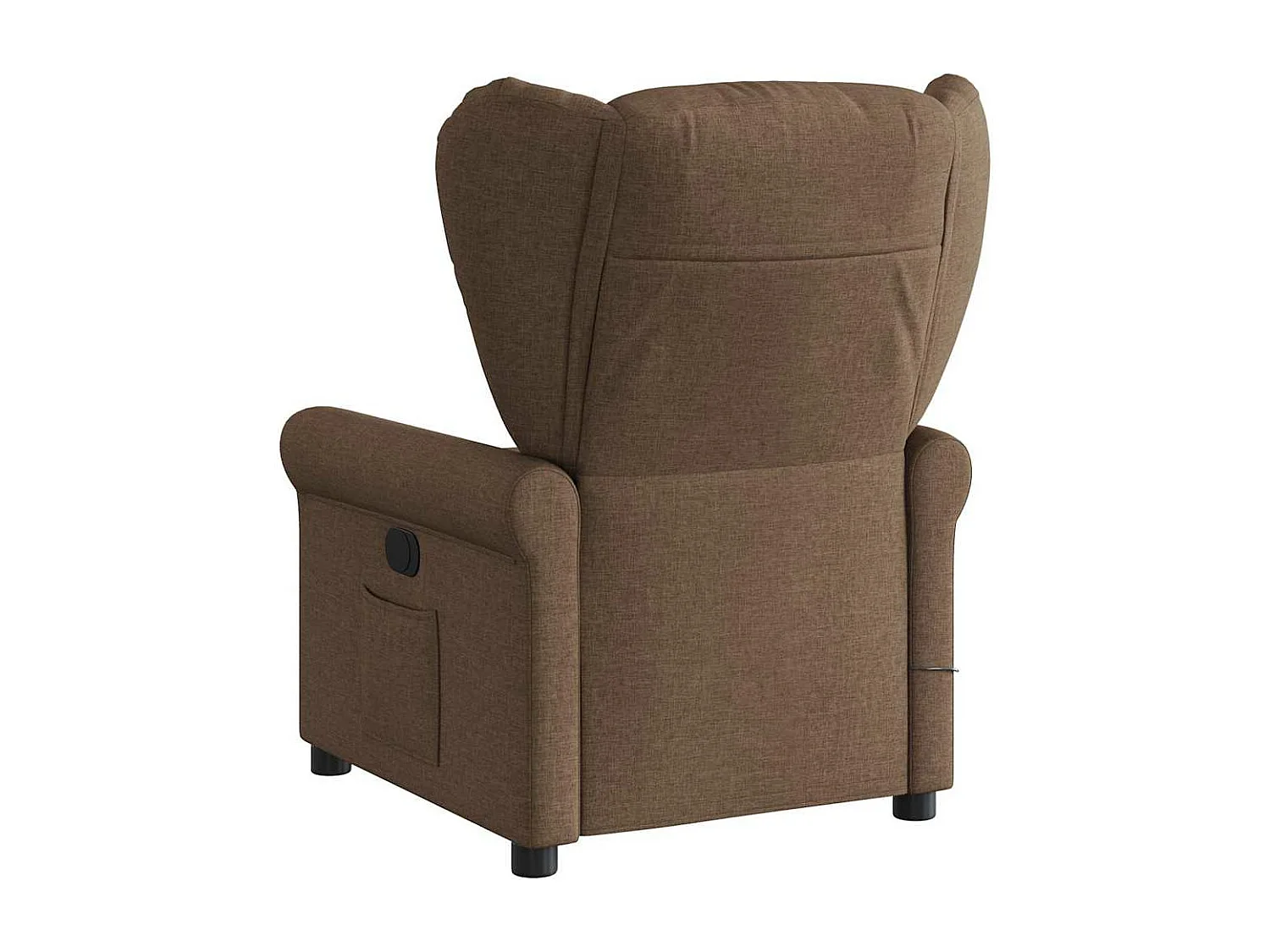 Fauteuil inclinable de massage électrique marron tissu