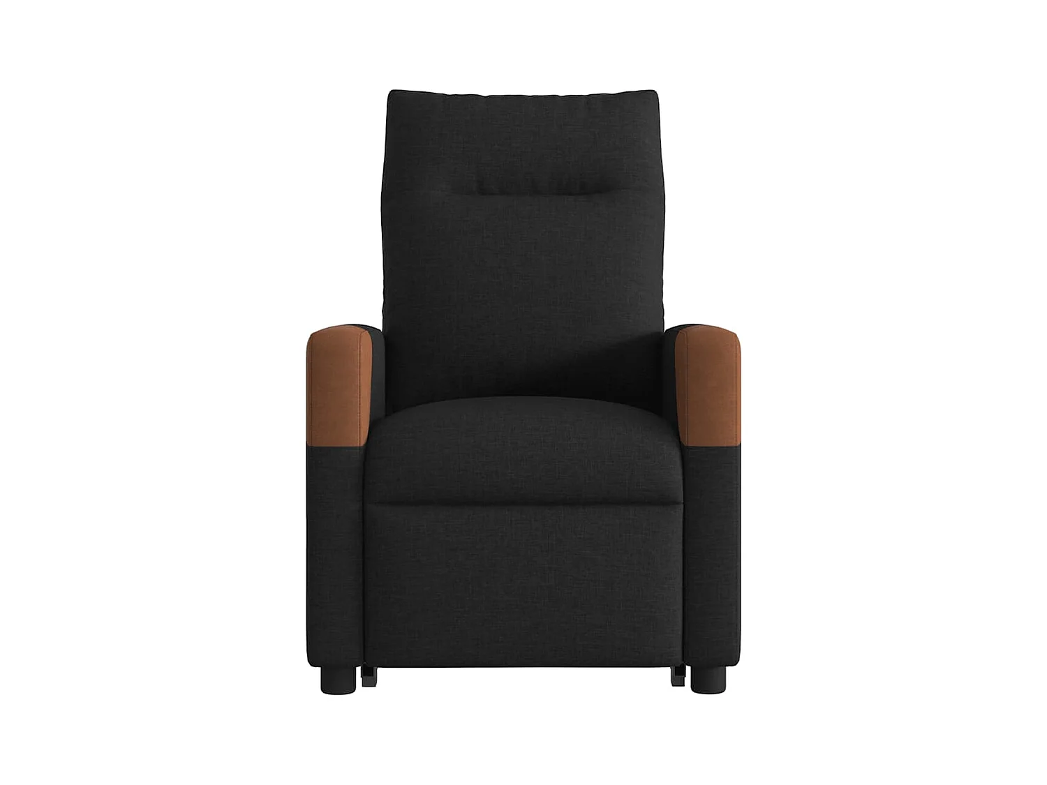 Fauteuil inclinable de massage électrique Noir Tissu