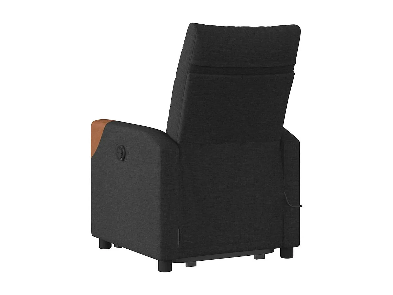 Fauteuil inclinable de massage électrique Noir Tissu