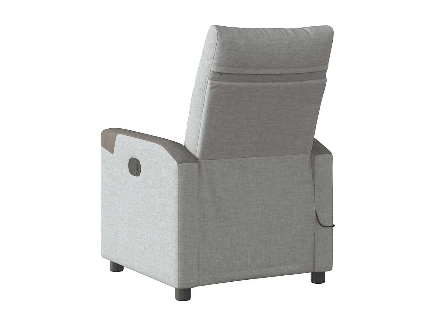 Fauteuil de massage inclinable électrique gris nuage tissu