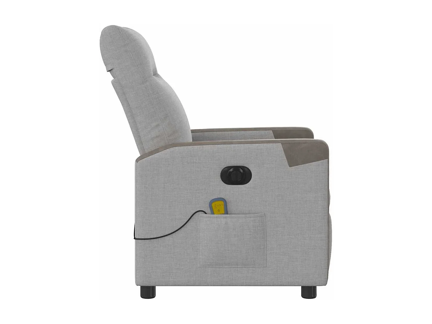 Fauteuil de massage inclinable électrique gris nuage tissu