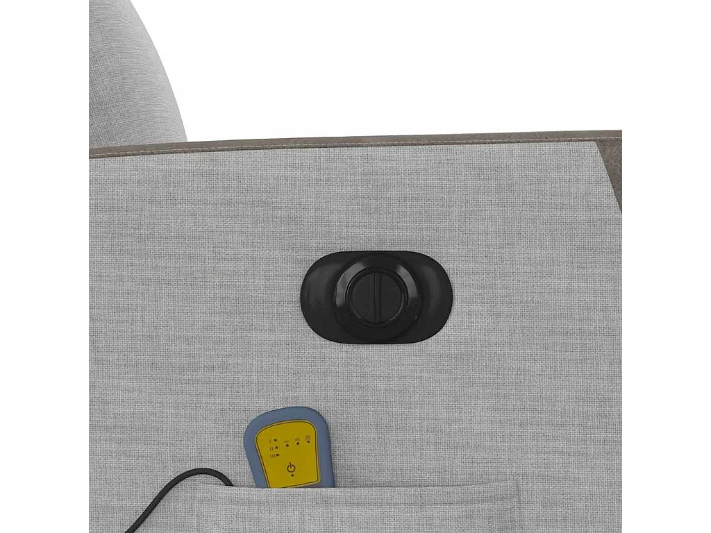 Fauteuil de massage inclinable électrique gris nuage tissu