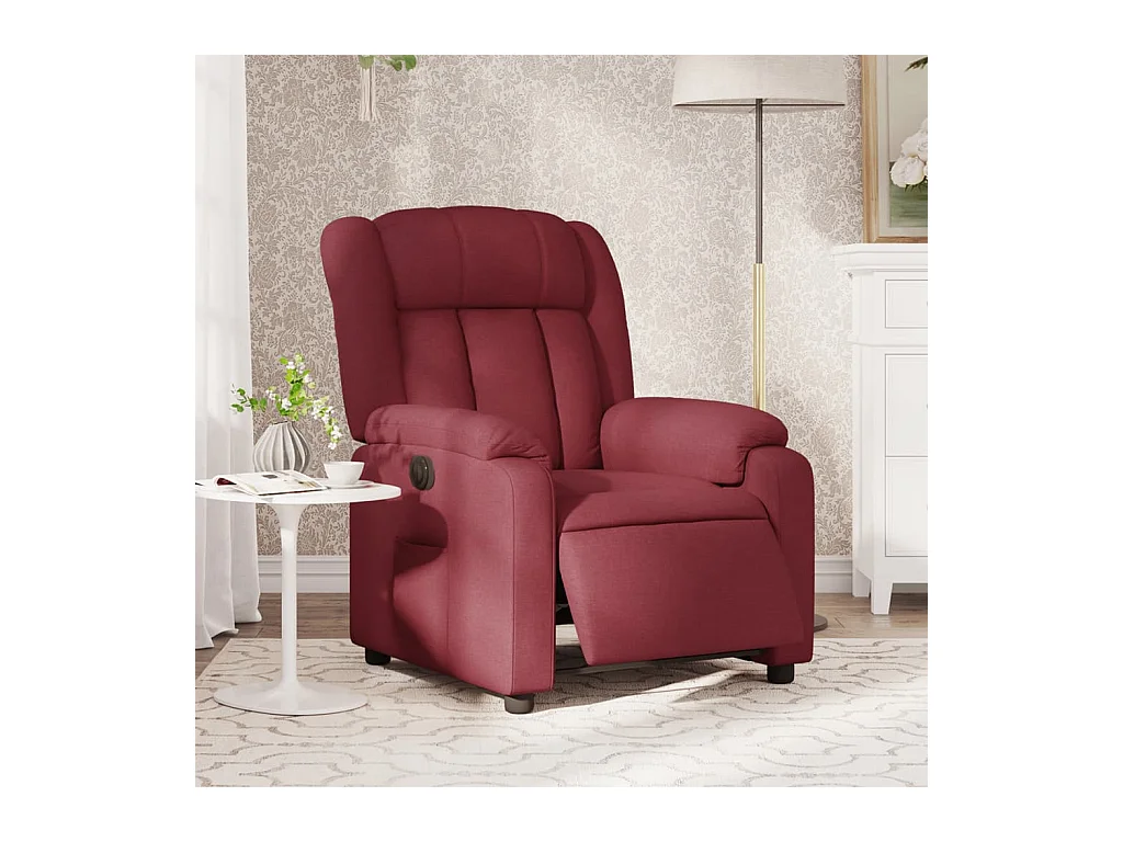 Fauteuil inclinable électrique Rouge bordeaux Tissu