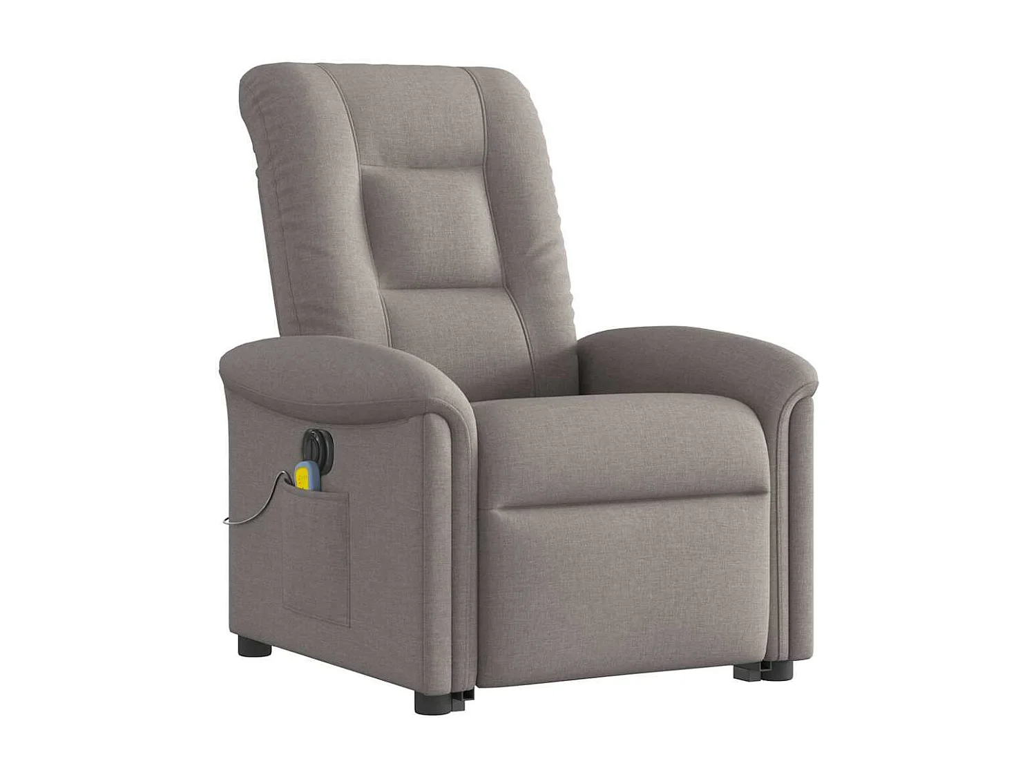 Fauteuil inclinable de massage électrique Taupe Tissu