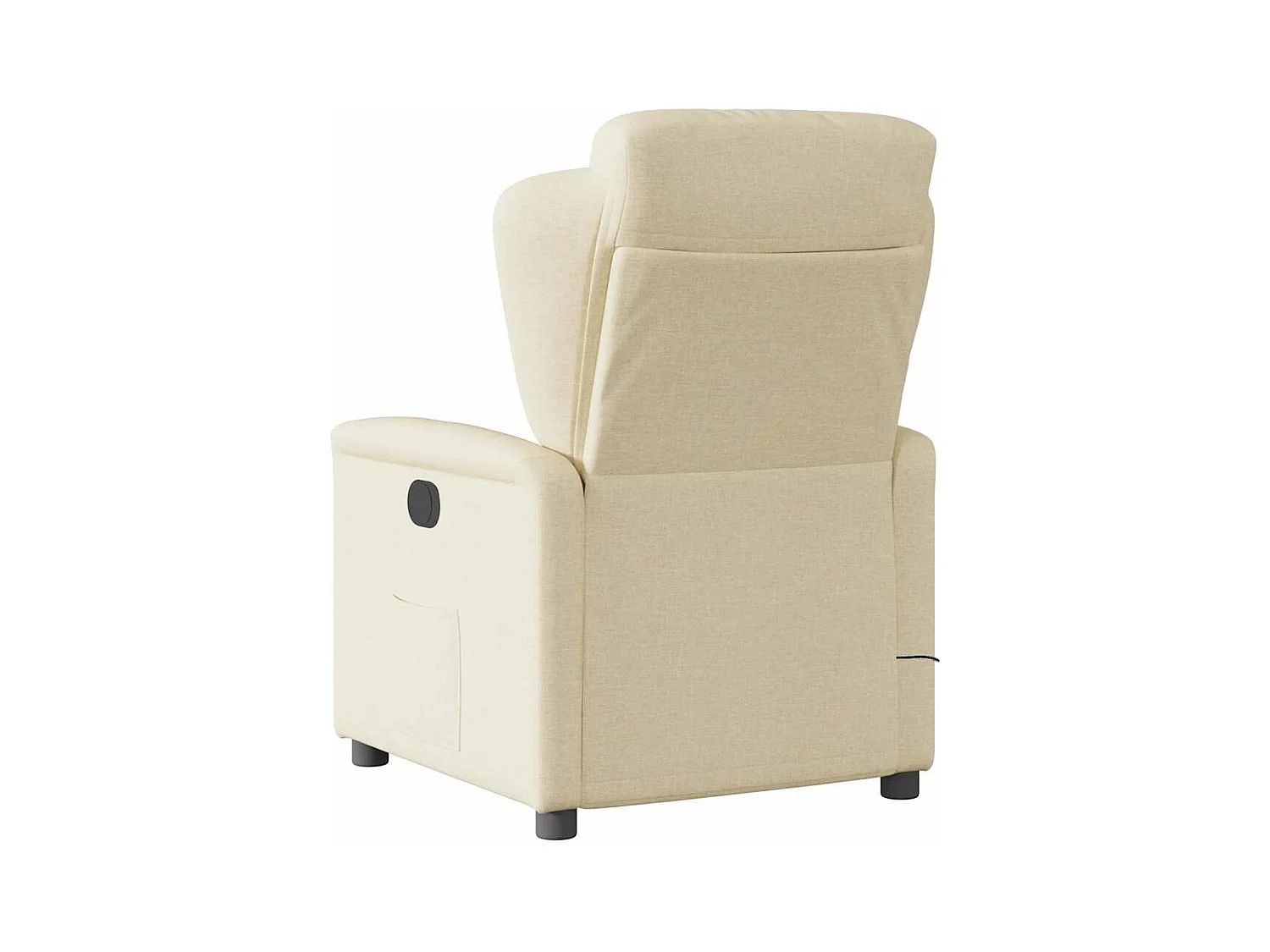 Sillón reclinable de masaje eléctrico de tela color crema