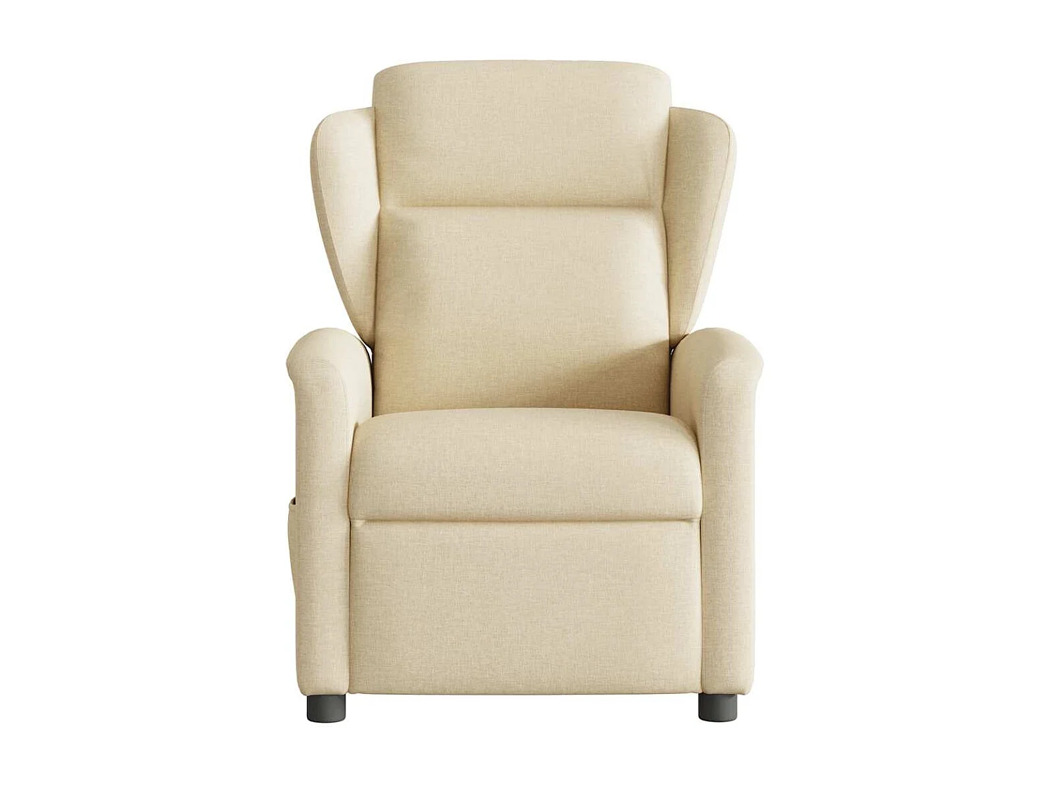 Fauteuil inclinable de massage électrique crème tissu