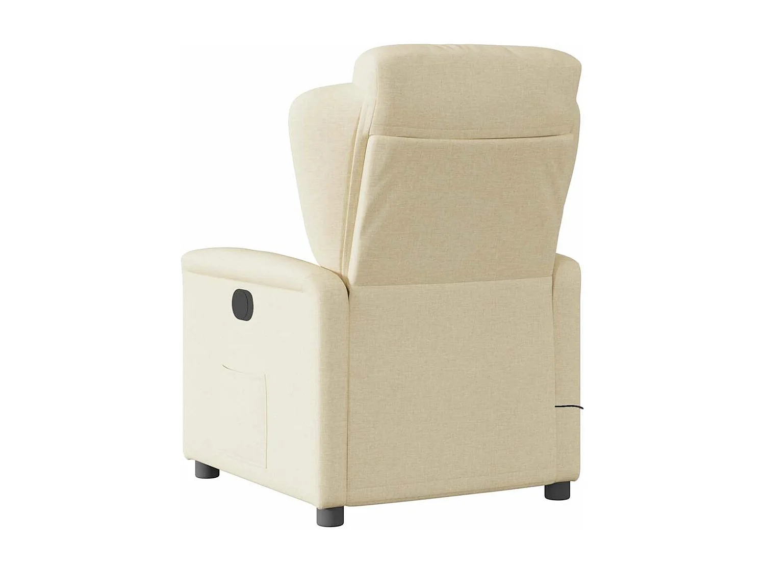 Fauteuil inclinable de massage électrique crème tissu