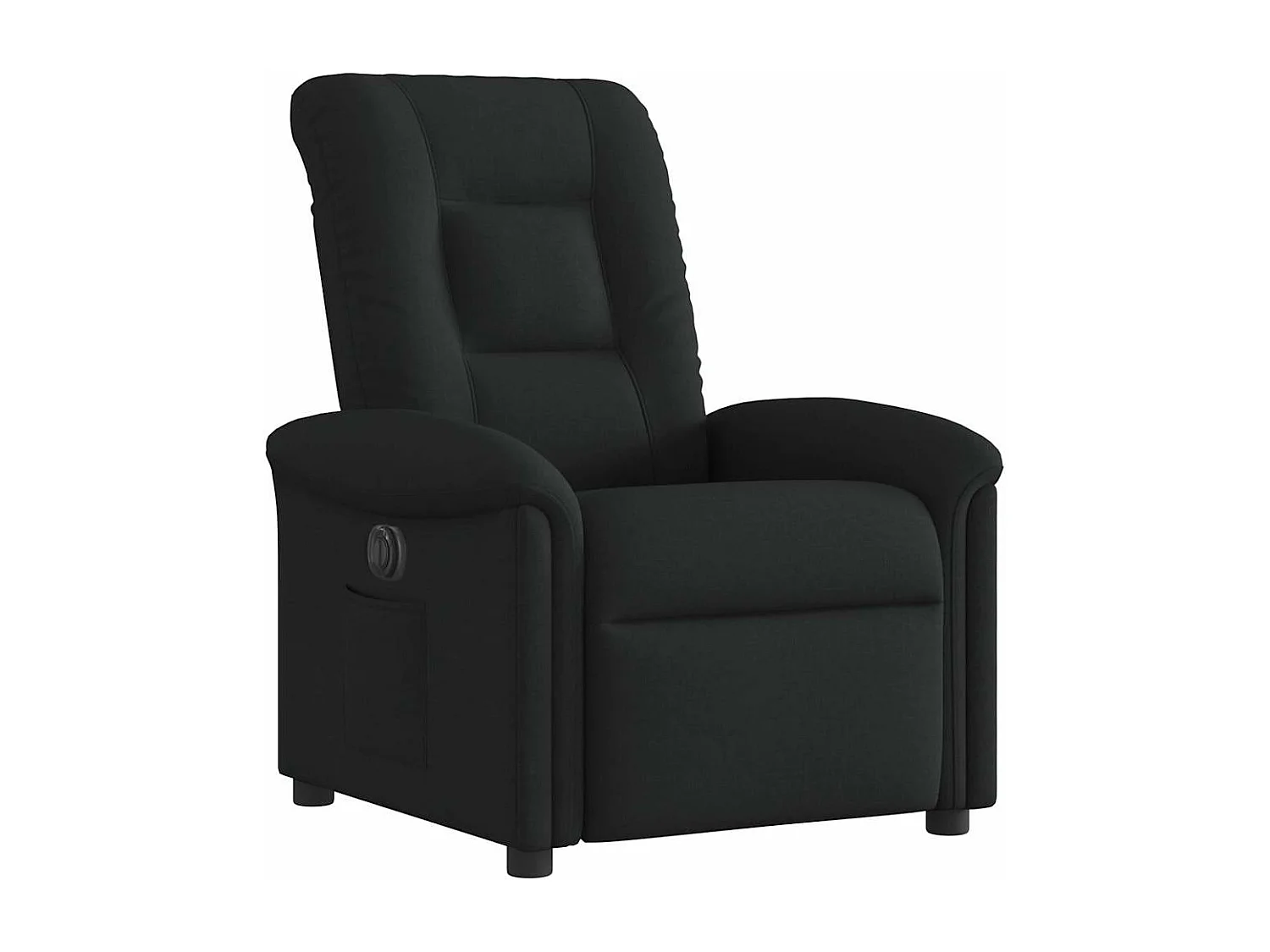 Fauteuil inclinable électrique Noir Tissu