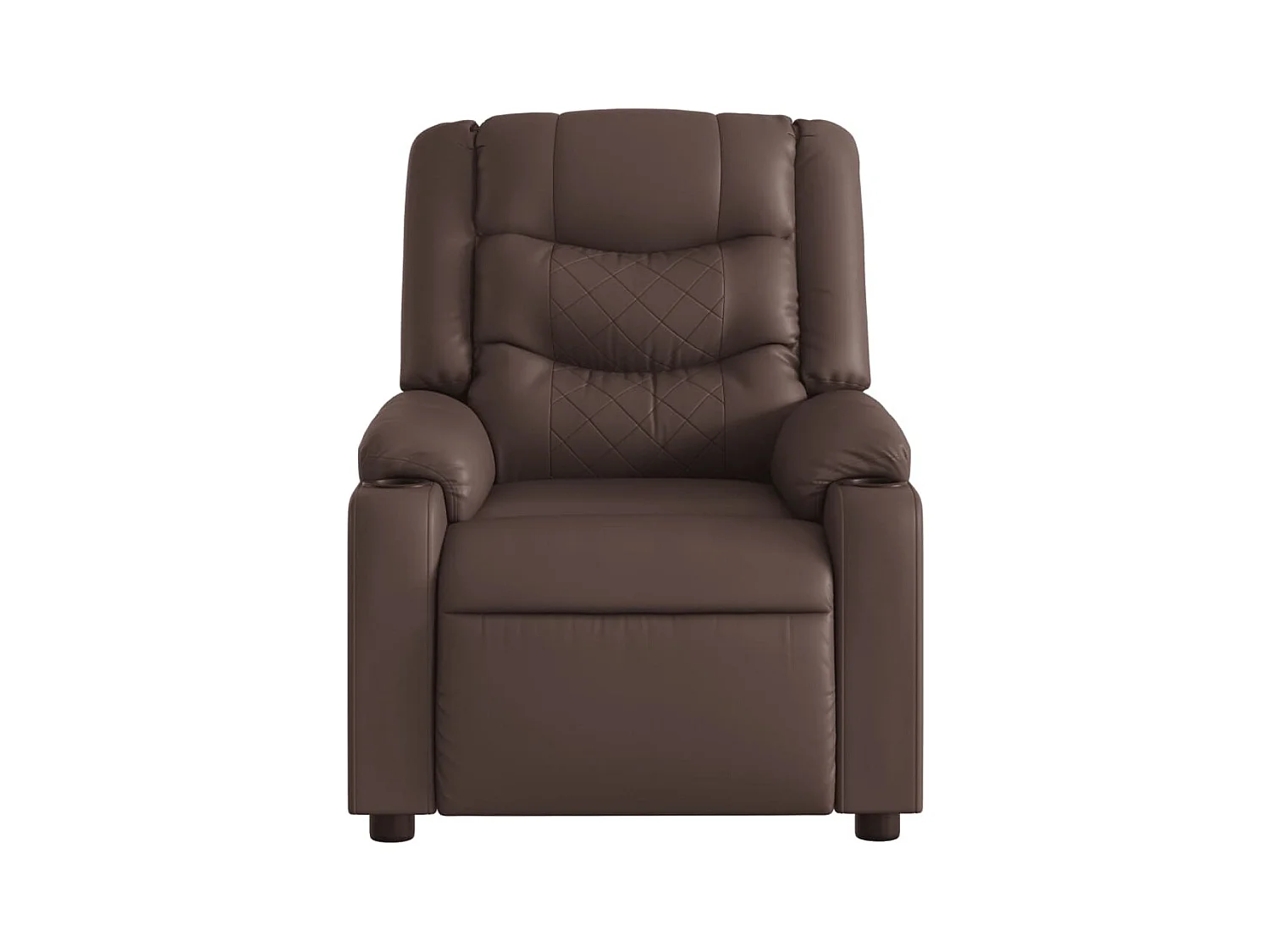 Fauteuil de massage inclinable électrique marron similicuir