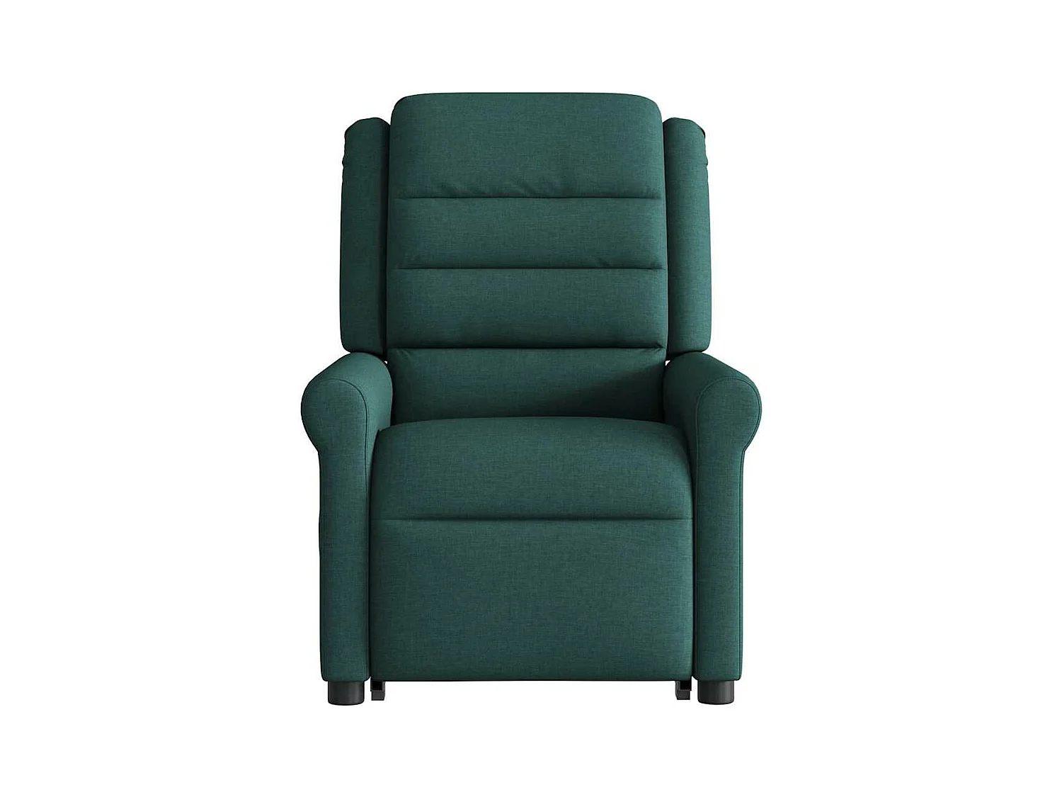Sillón reclinable de masaje eléctrico de tela verde oscuro