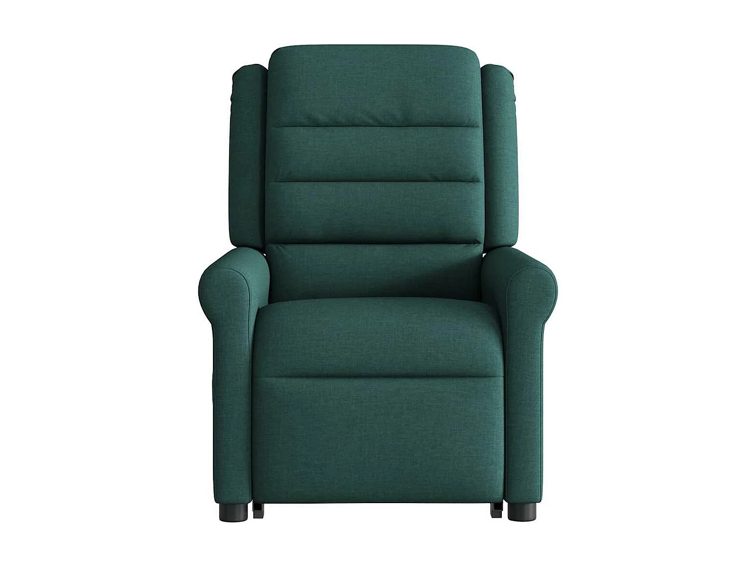 Fauteuil inclinable de massage électrique Vert foncé Tissu