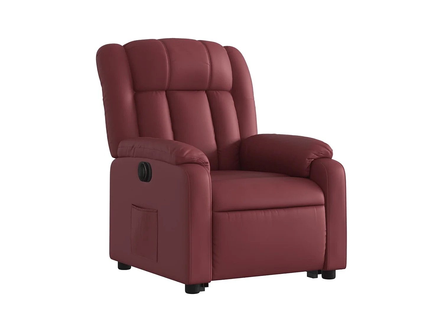 Fauteuil inclinable électrique rouge bordeaux similicuir