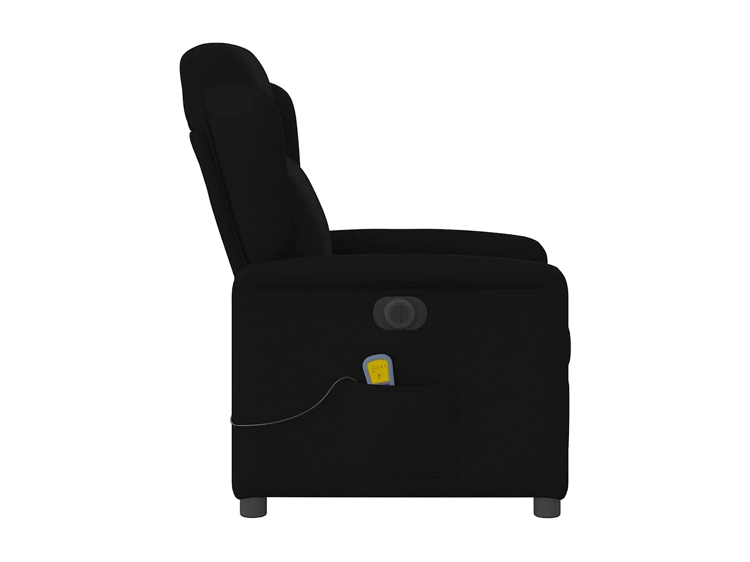 Fauteuil de massage inclinable électrique Noir Tissu