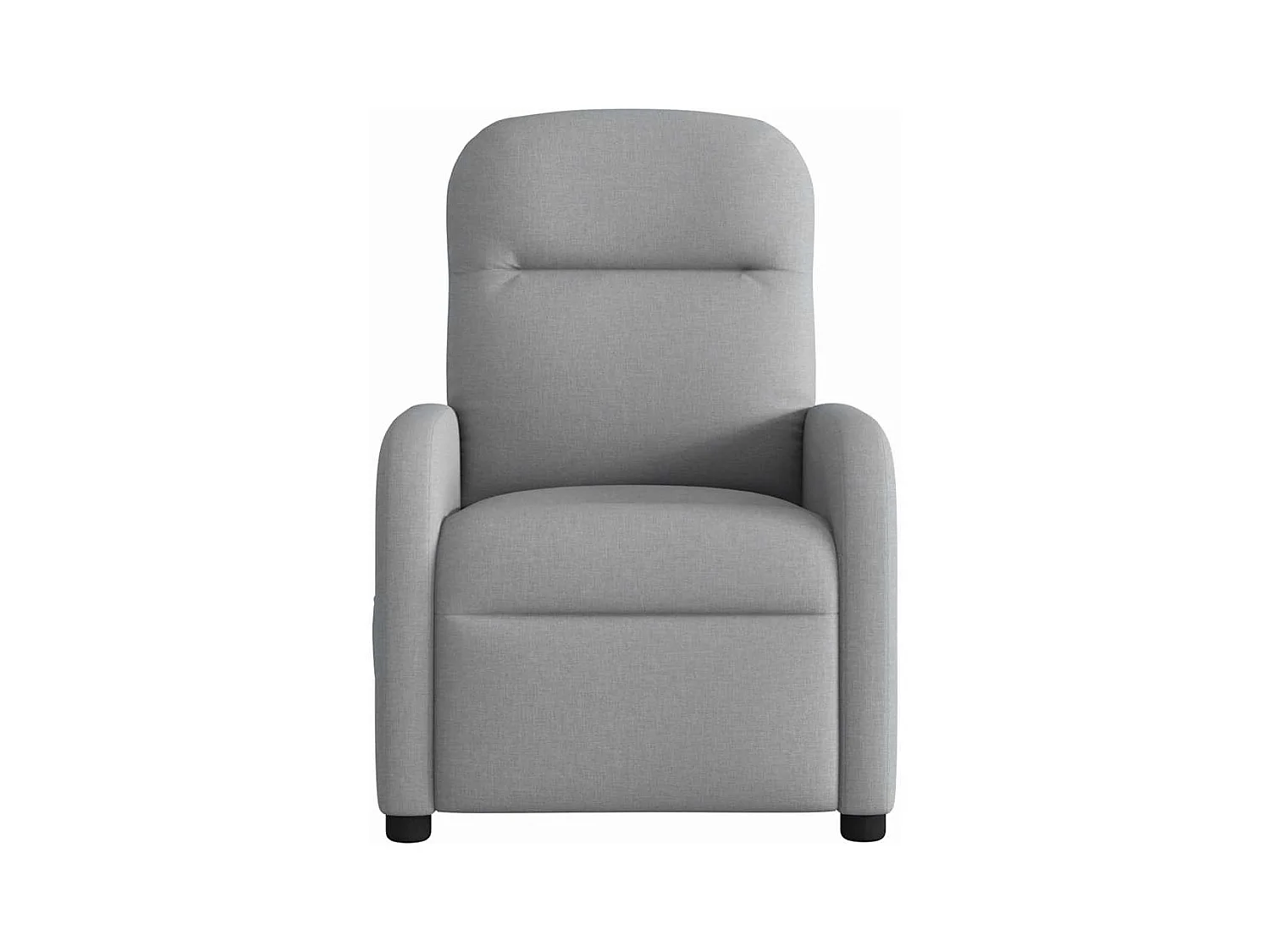 Fauteuil de massage inclinable électrique gris clair tissu