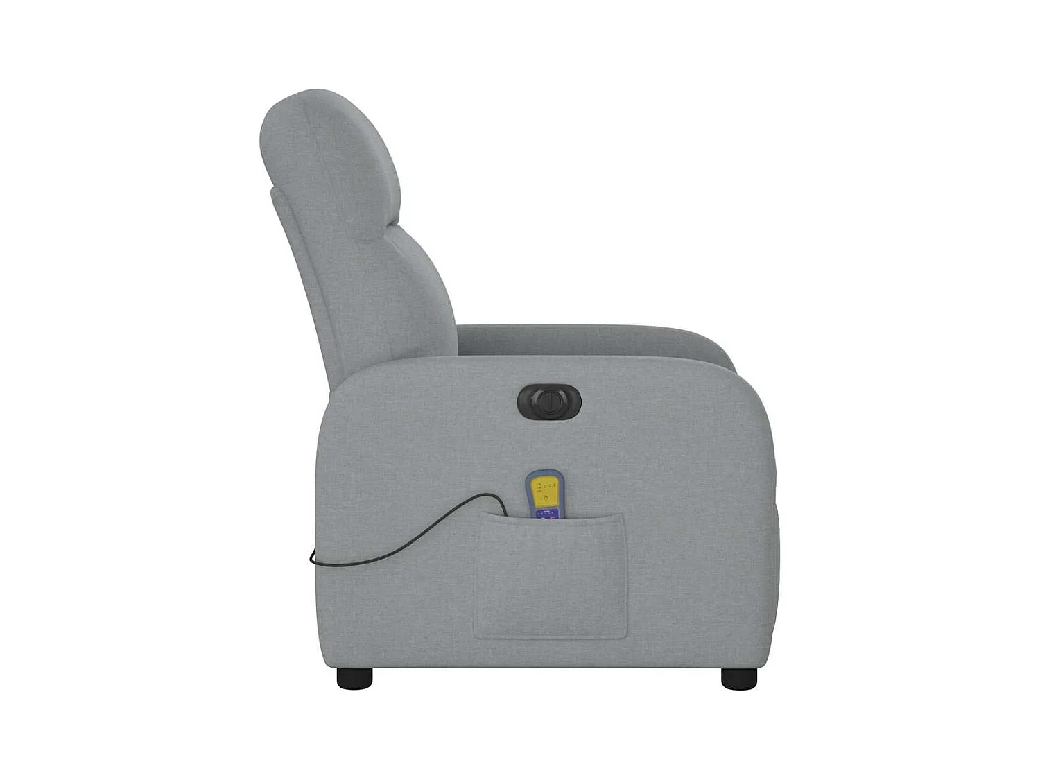 Fauteuil de massage inclinable électrique gris clair tissu