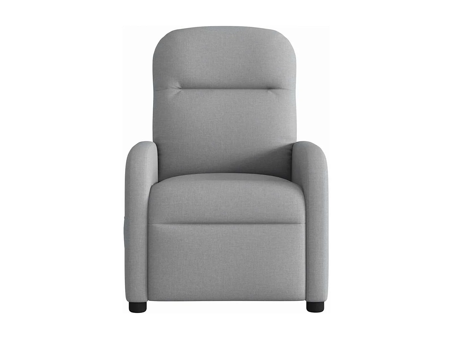 Sillón masajeador reclinable eléctrico de tela gris claro