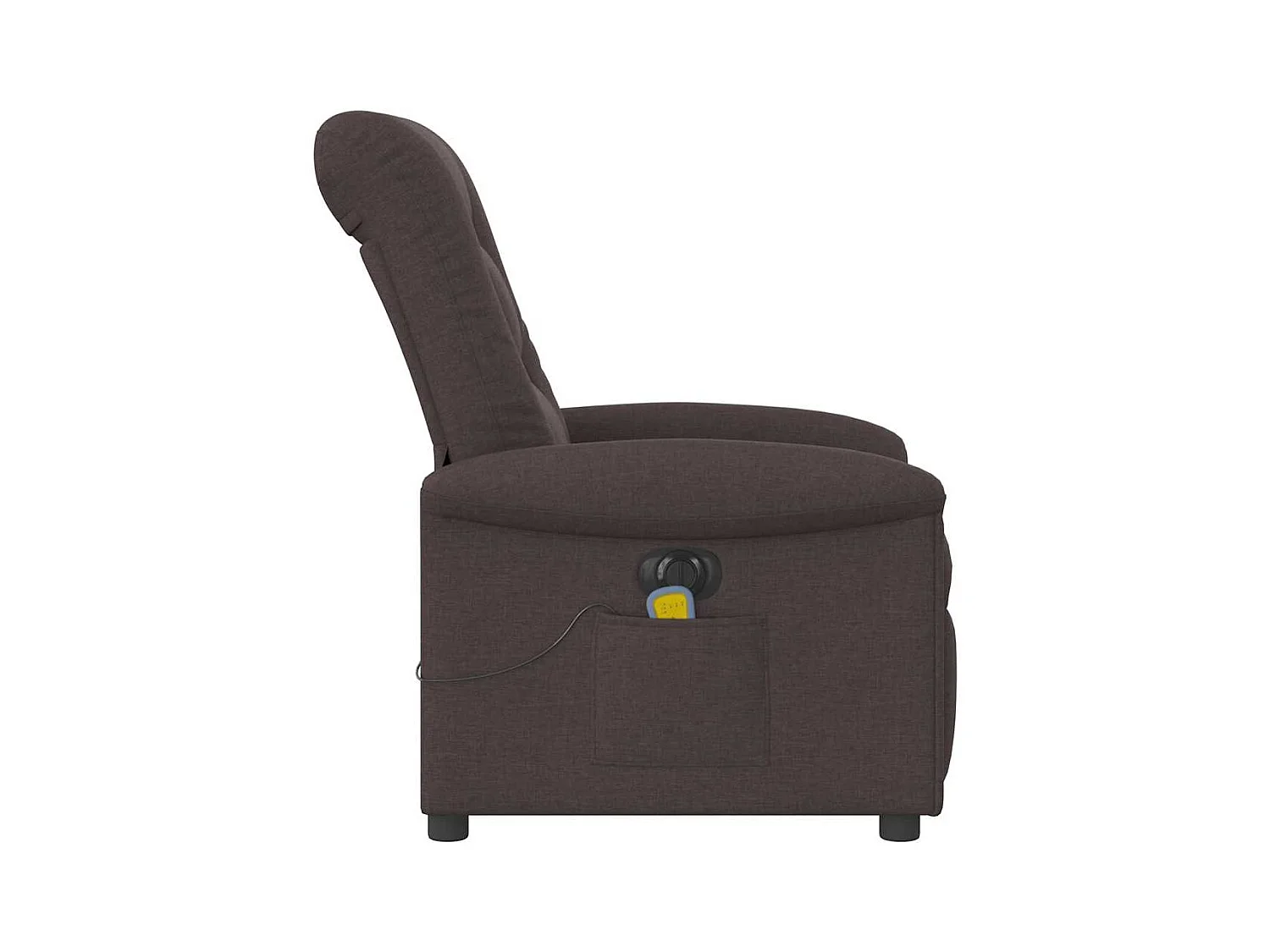 Fauteuil de massage inclinable électrique Marron foncé Tissu