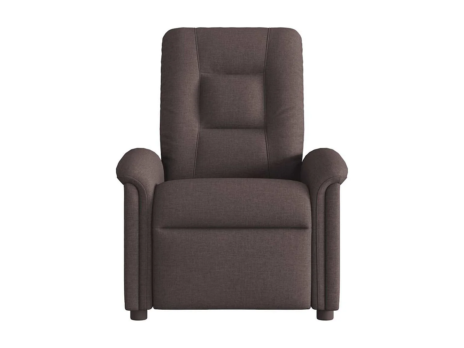 Fauteuil de massage inclinable électrique Marron foncé Tissu