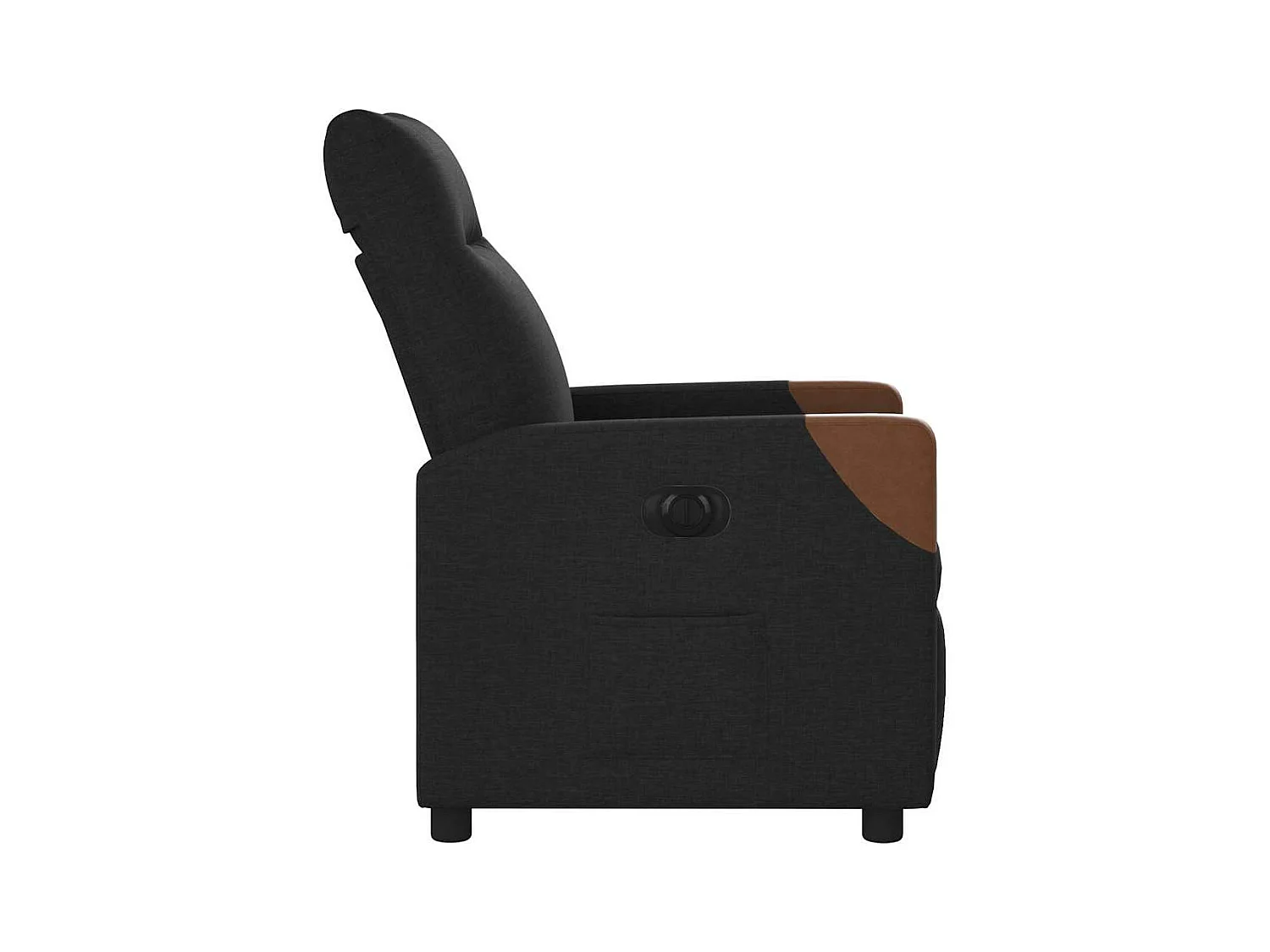 Fauteuil inclinable électrique Noir Tissu
