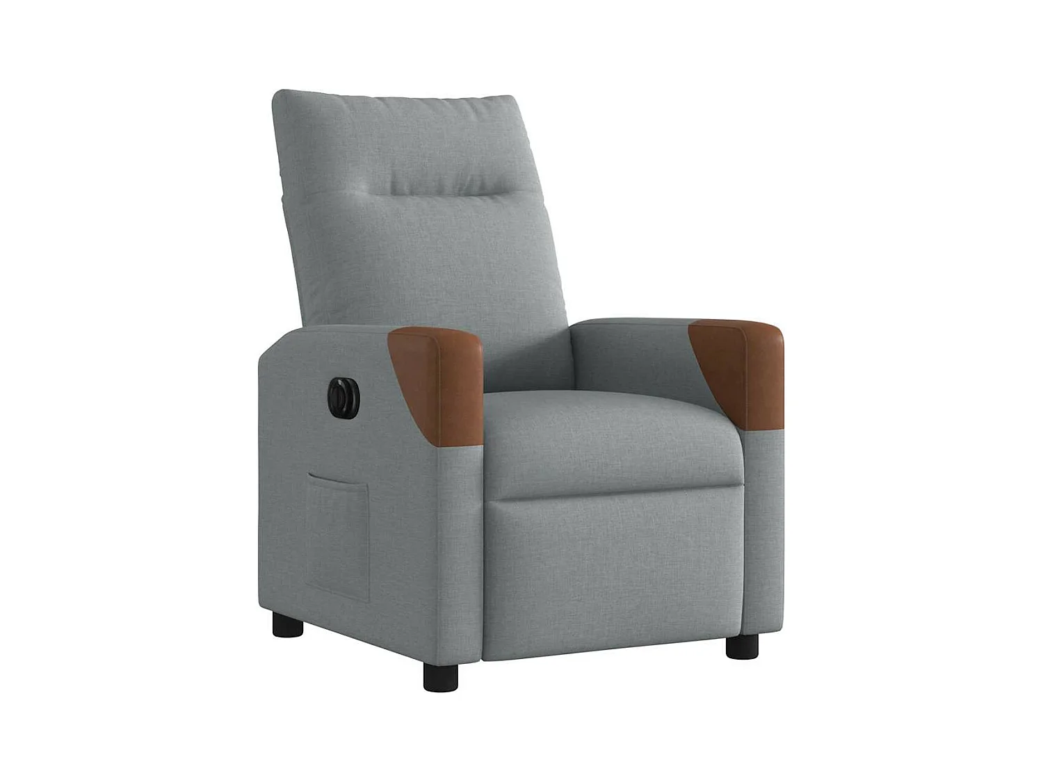 Fauteuil inclinable électrique Gris clair Tissu