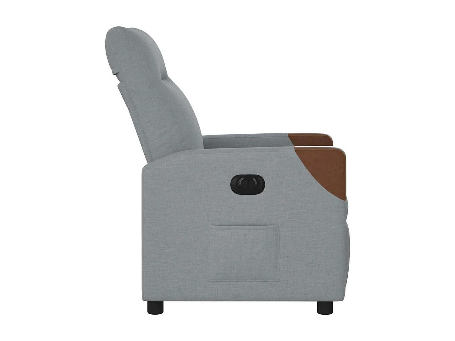 Fauteuil inclinable électrique Gris clair Tissu