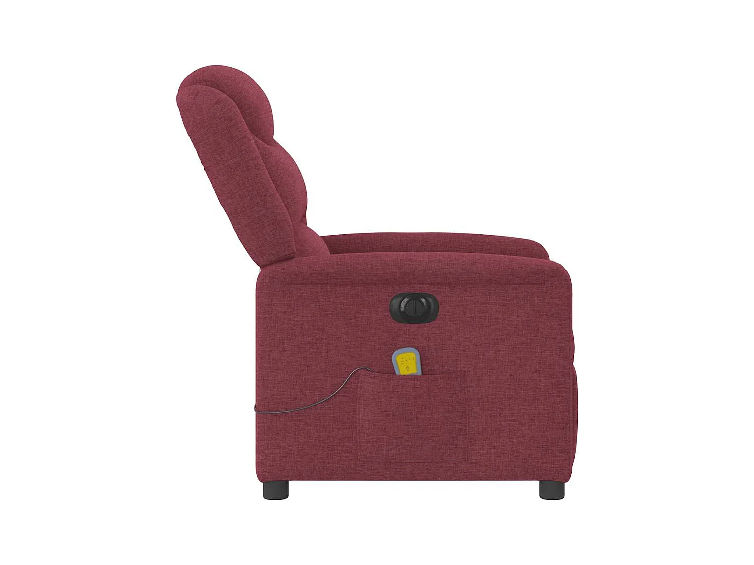 Fauteuil de massage inclinable électrique Rouge bordeaux Tissu