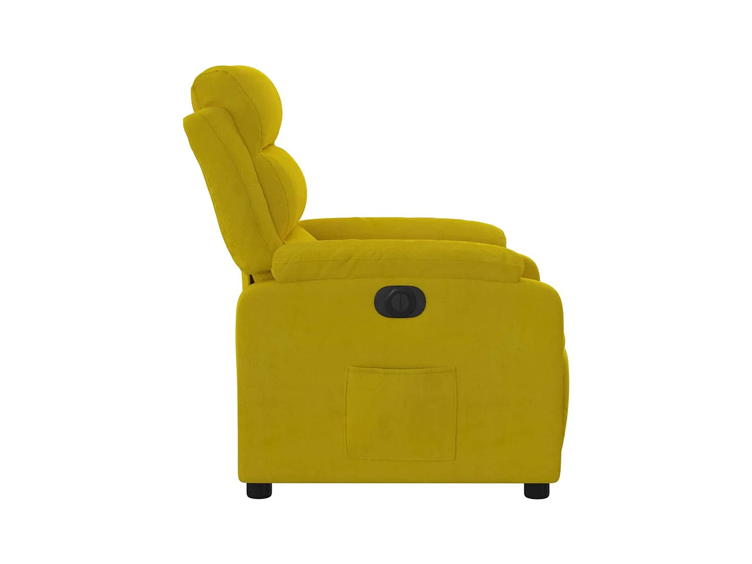 Fauteuil inclinable électrique jaune velours