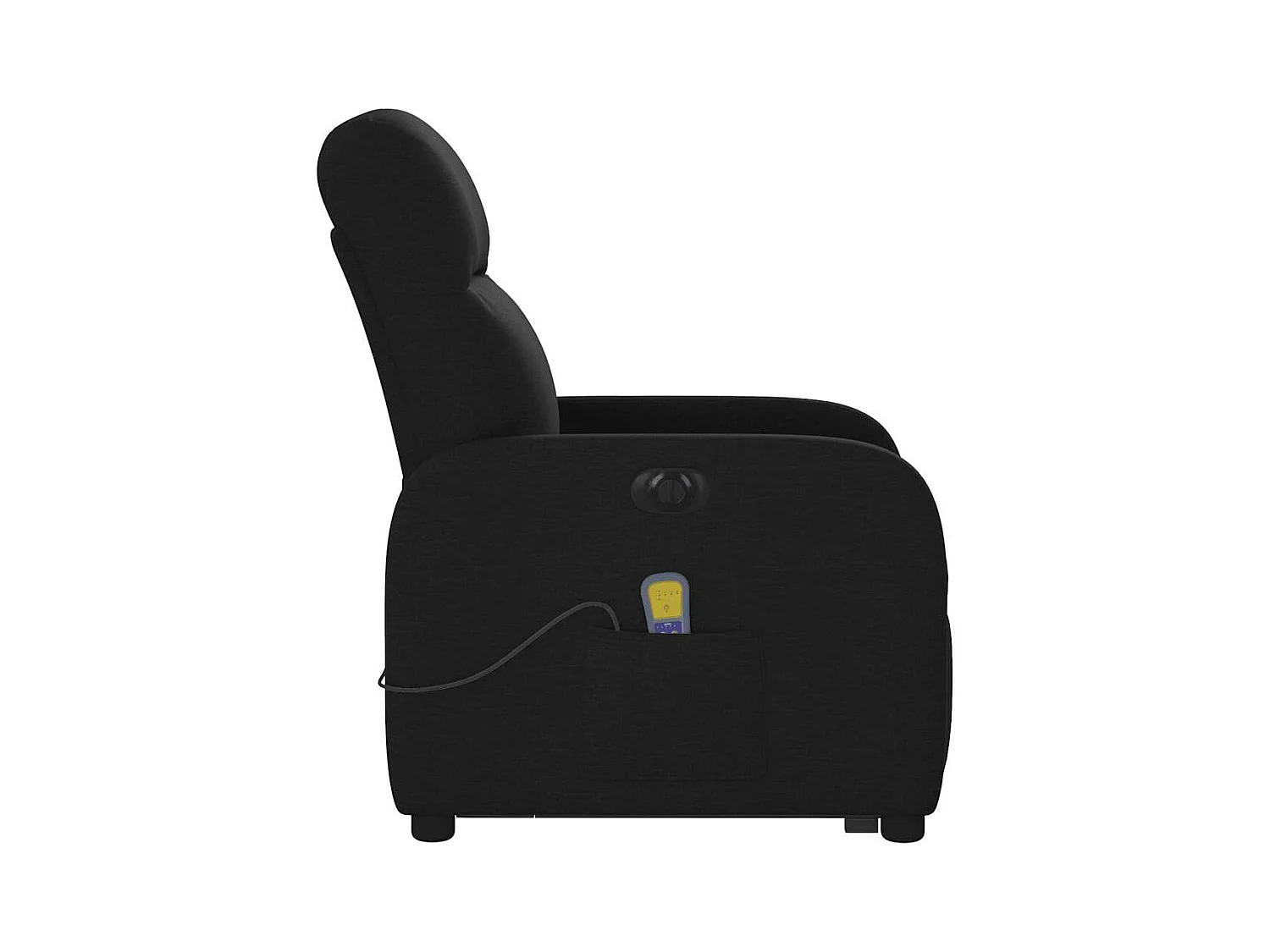 Fauteuil inclinable de massage électrique Noir Tissu