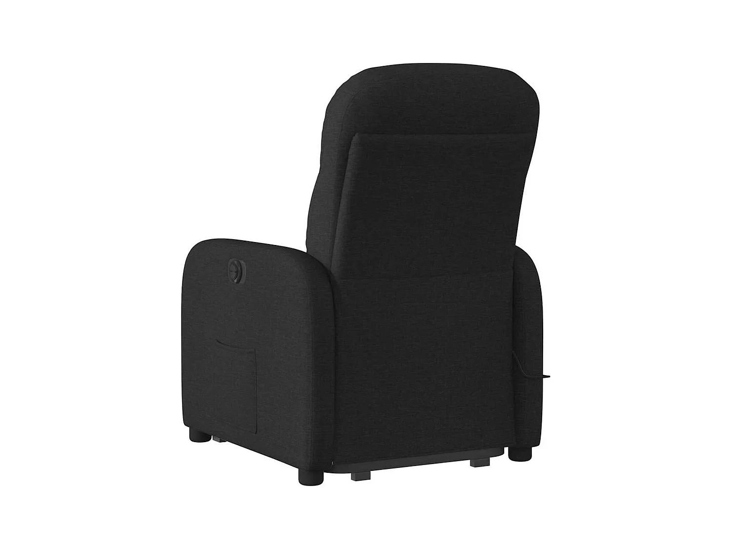 Fauteuil inclinable de massage électrique Noir Tissu