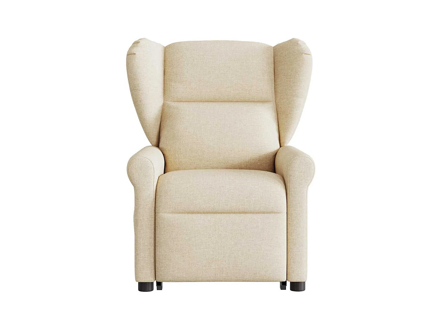 Sillón reclinable de masaje eléctrico de tela color crema