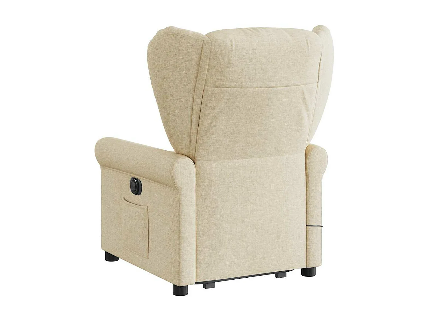 Fauteuil inclinable de massage électrique Crème Tissu