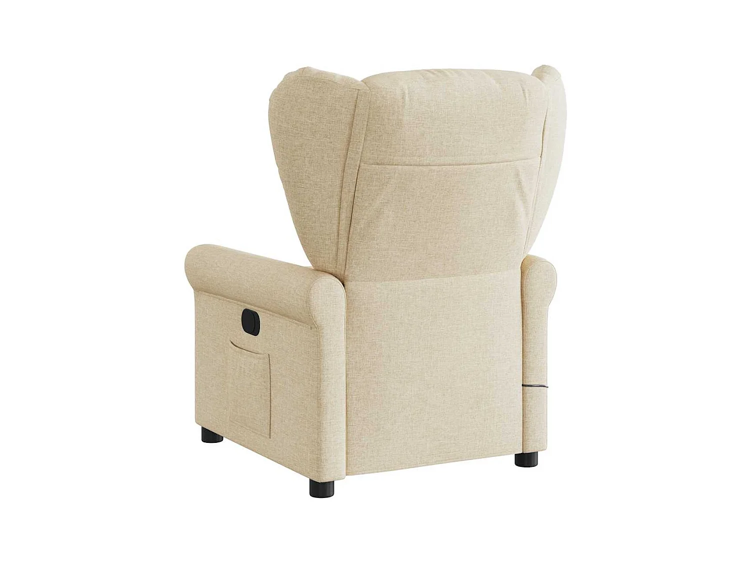 Sillón reclinable de masaje eléctrico de tela color crema