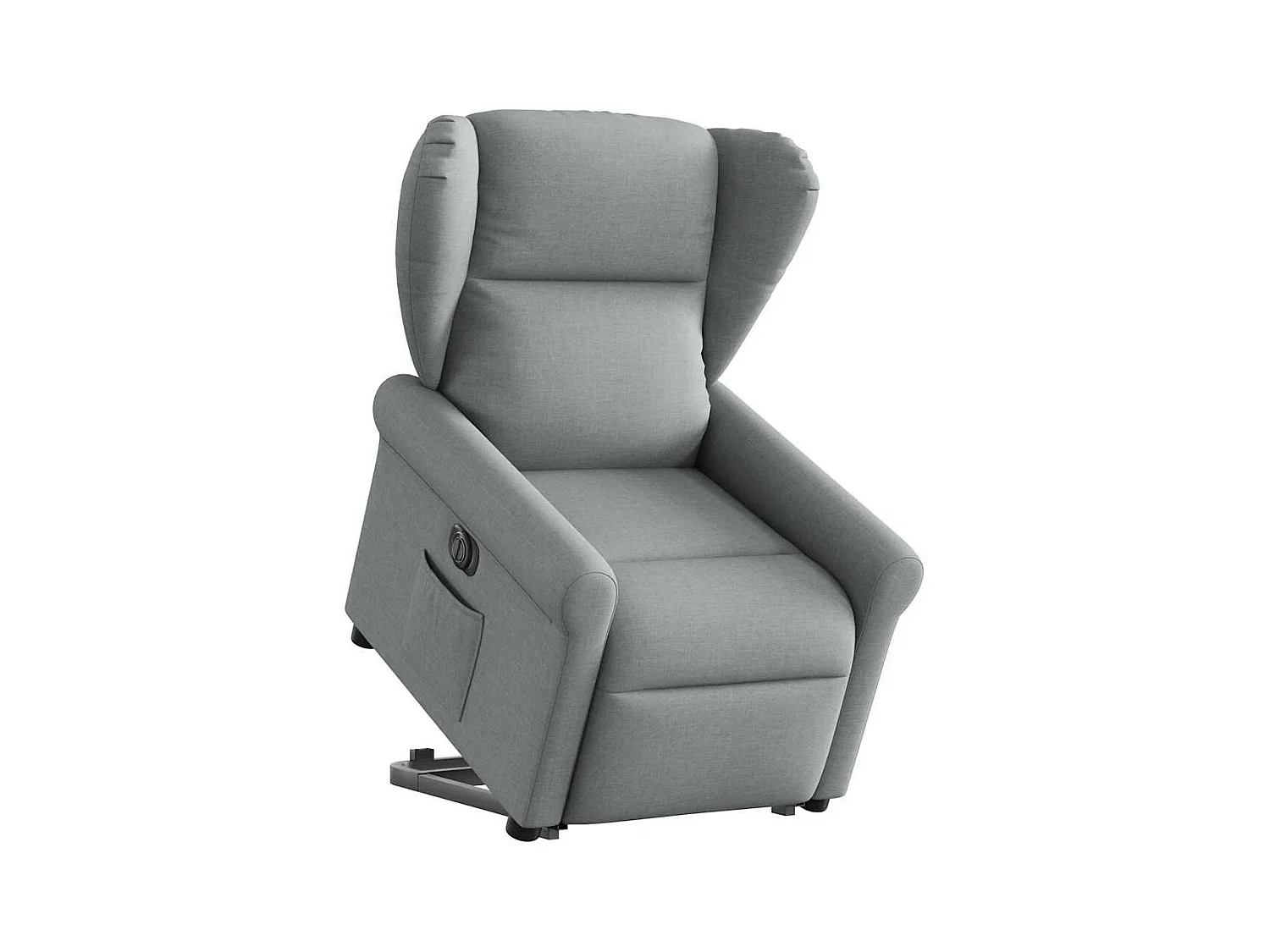 Fauteuil inclinable électrique gris clair tissu