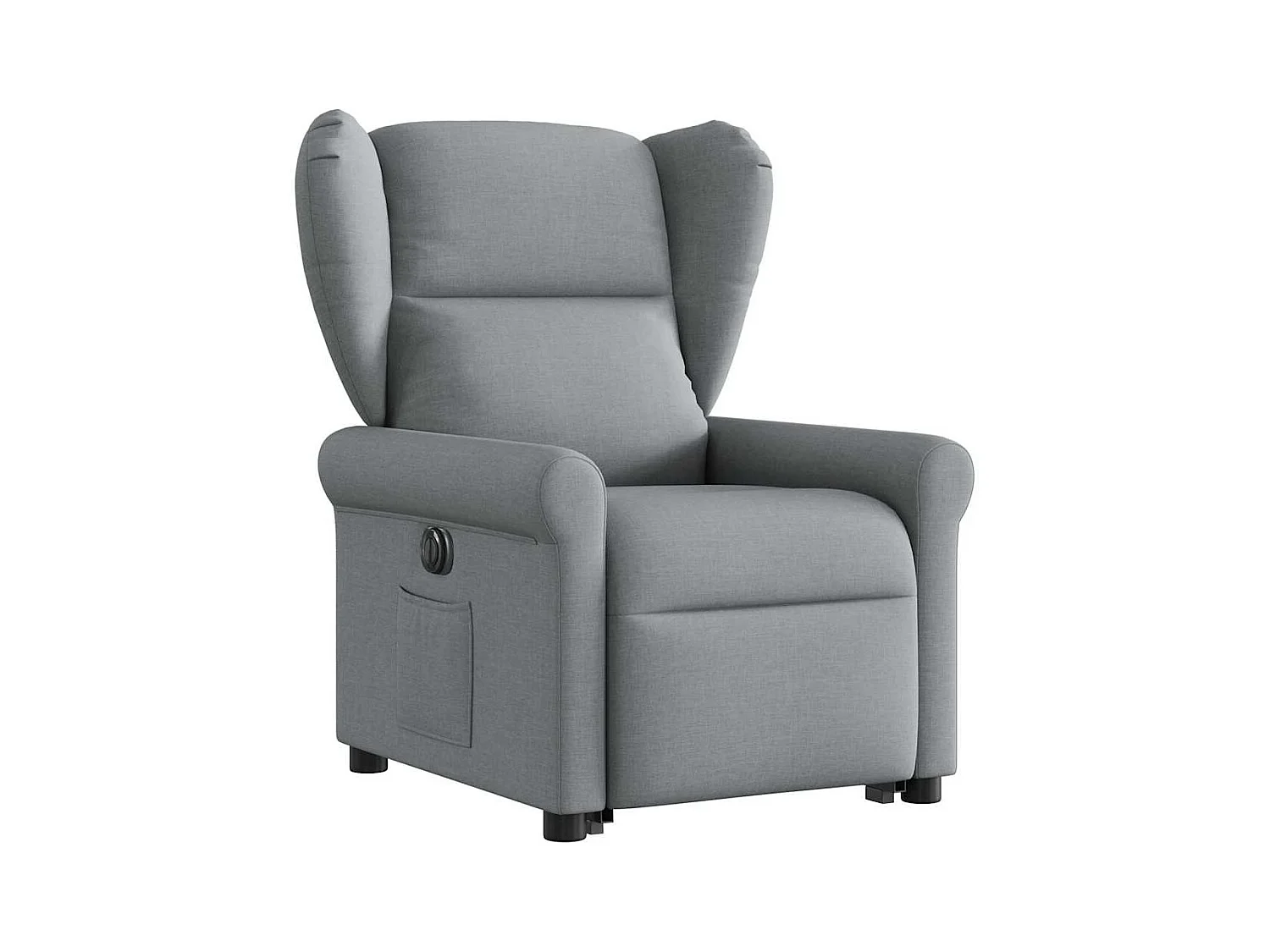 Fauteuil inclinable électrique gris clair tissu