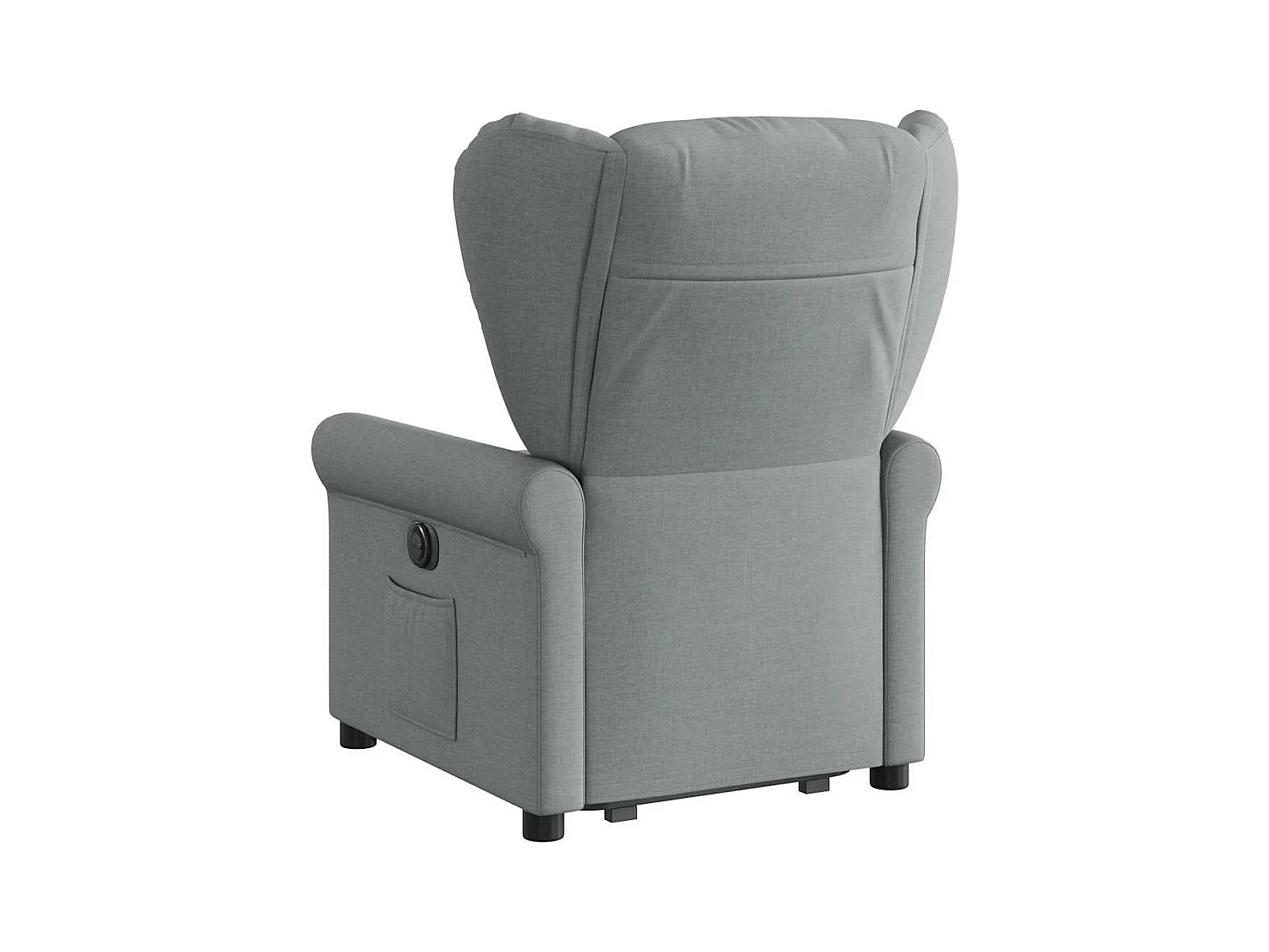 Fauteuil inclinable électrique gris clair tissu