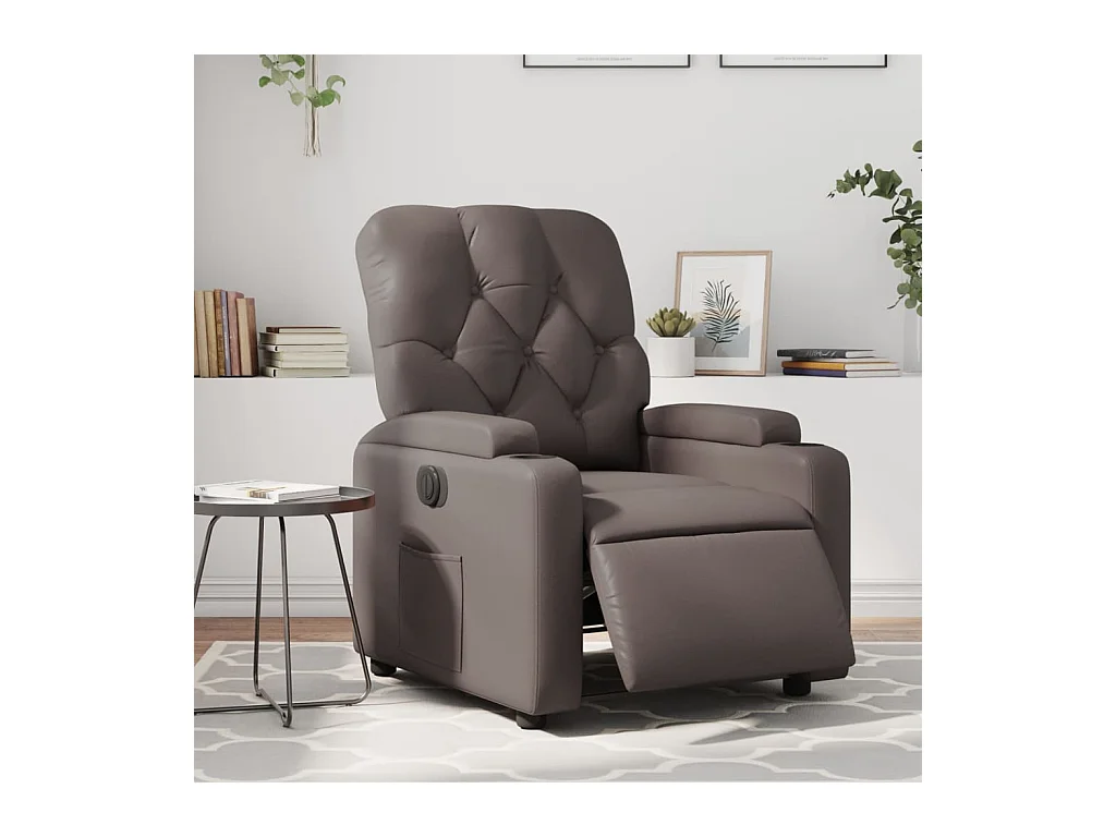 Fauteuil inclinable électrique Marron Similicuir