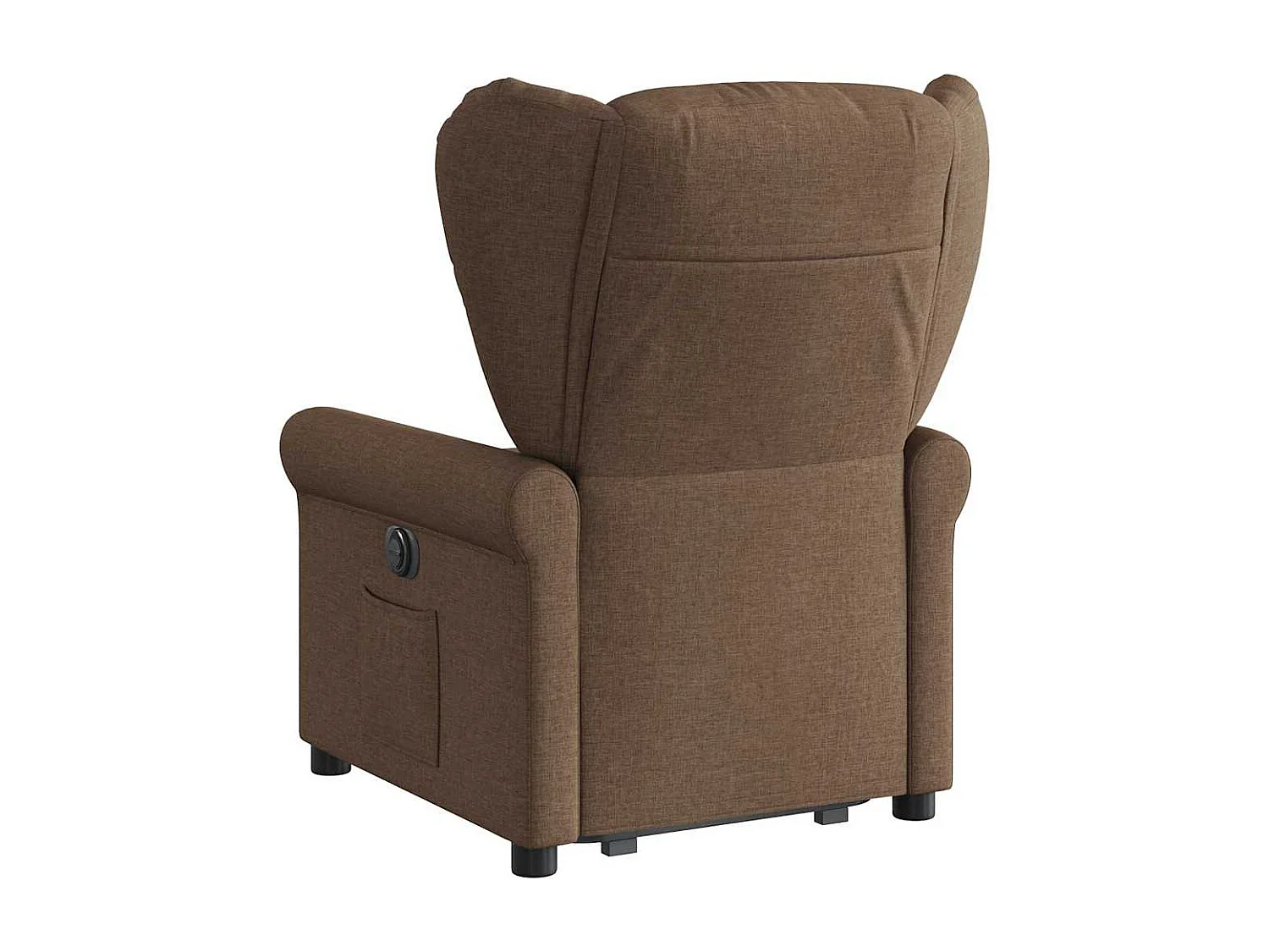 Fauteuil inclinable électrique marron tissu