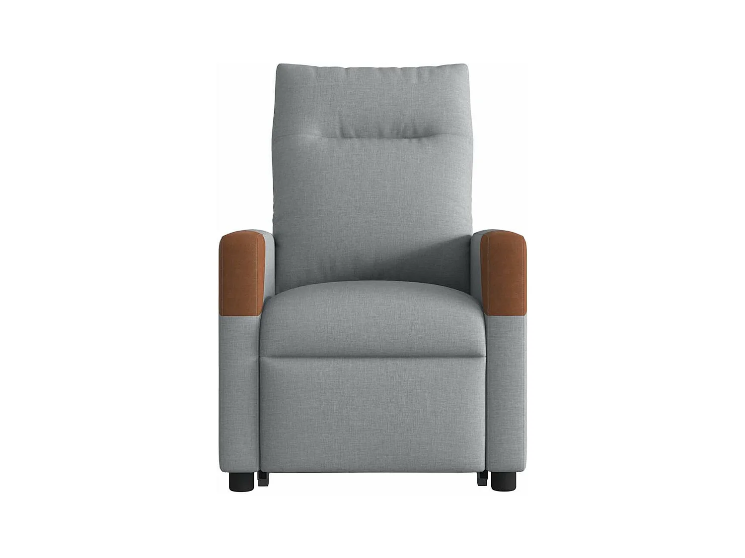 Fauteuil inclinable de massage électrique Gris clair Tissu