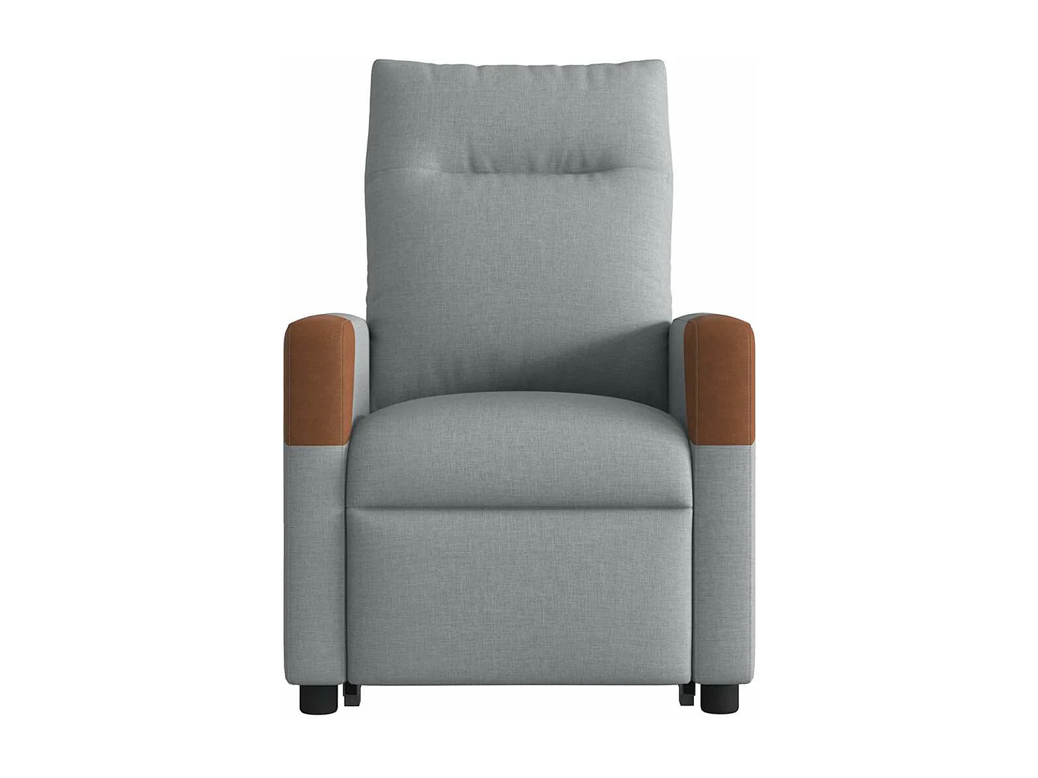 Fauteuil inclinable de massage électrique Gris clair Tissu