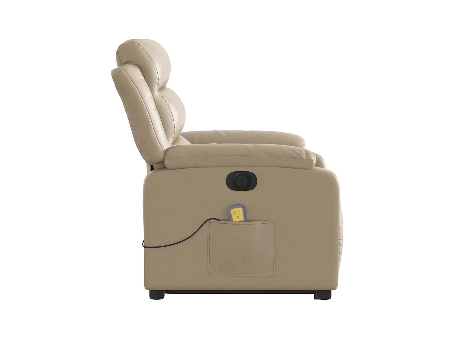 Elektrischer Massagesessel Cappuccino Kunstleder