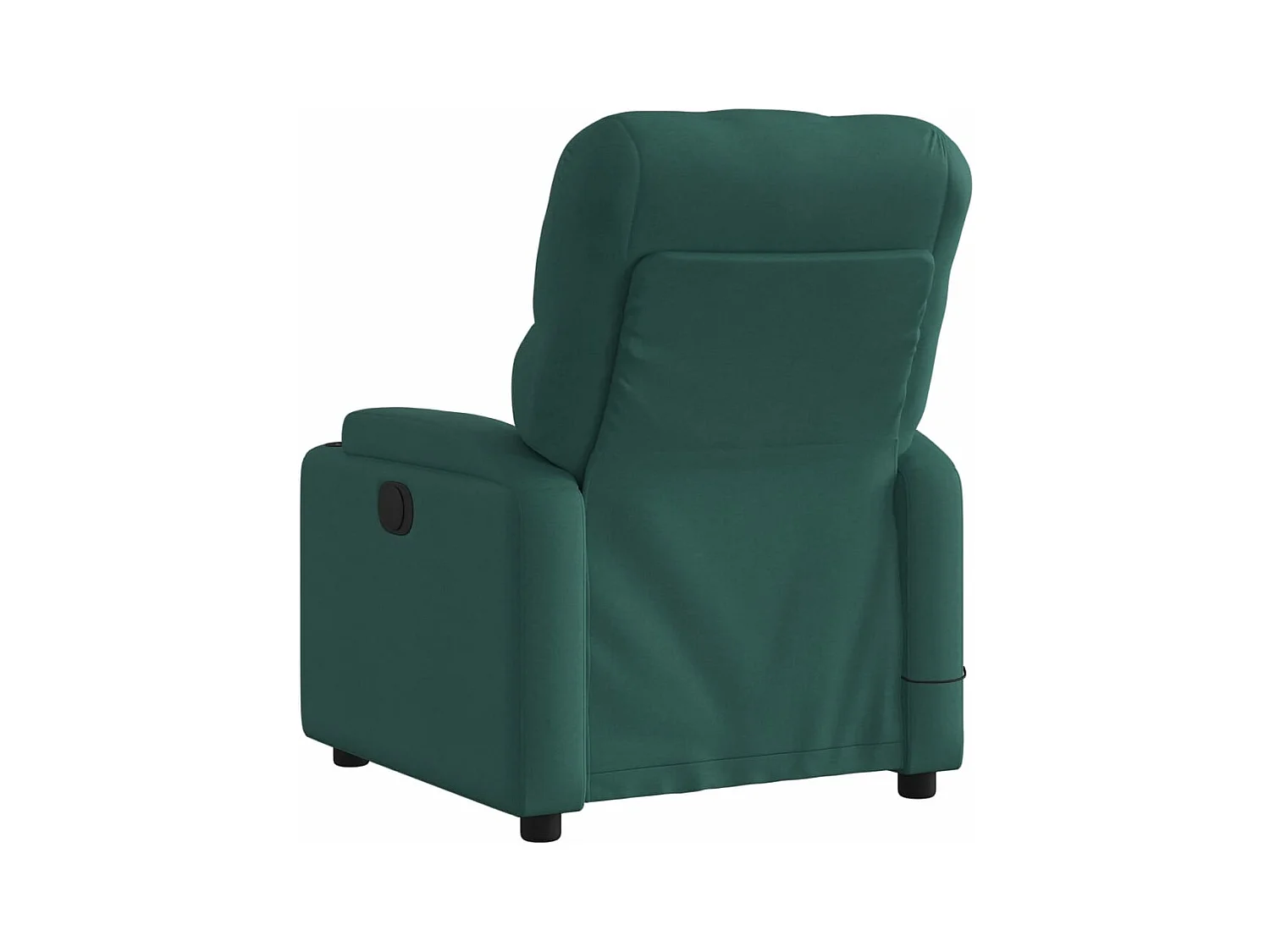 Fauteuil de massage inclinable électrique Vert foncé Tissu