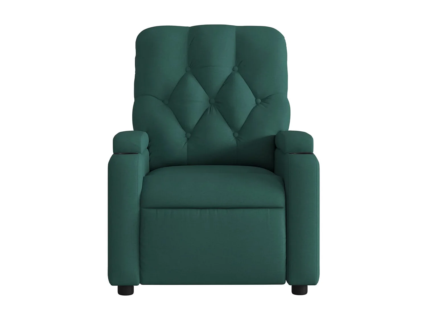Fauteuil de massage inclinable électrique Vert foncé Tissu