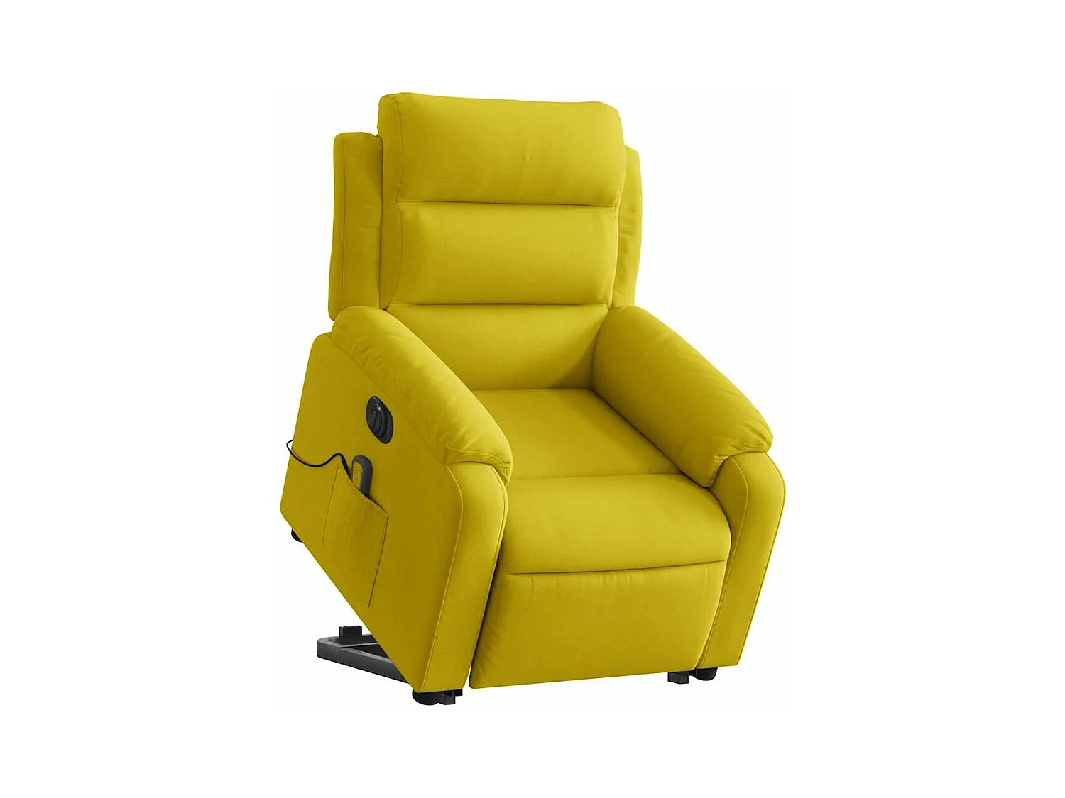 Fauteuil inclinable de massage électrique jaune velours